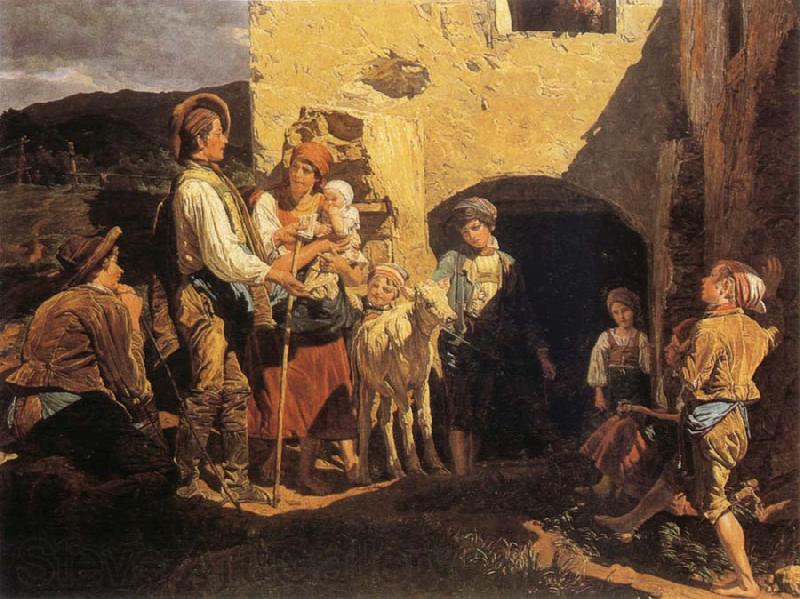 Ferdinand Georg Waldmuller The Last Calf Spain oil painting art